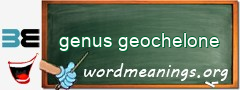 WordMeaning blackboard for genus geochelone